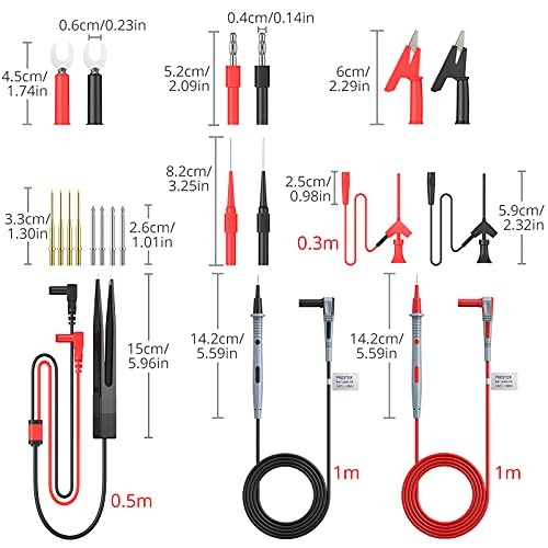 Multi Test Leads Kit - Electrical Multimeter Test Lead with Test Leads 21pcs