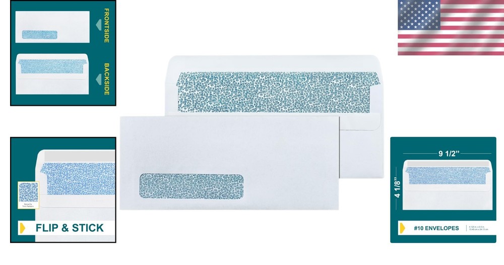 Effortless Secure Mailing - 20 Self-Seal Left Window Envelopes - White Size 10