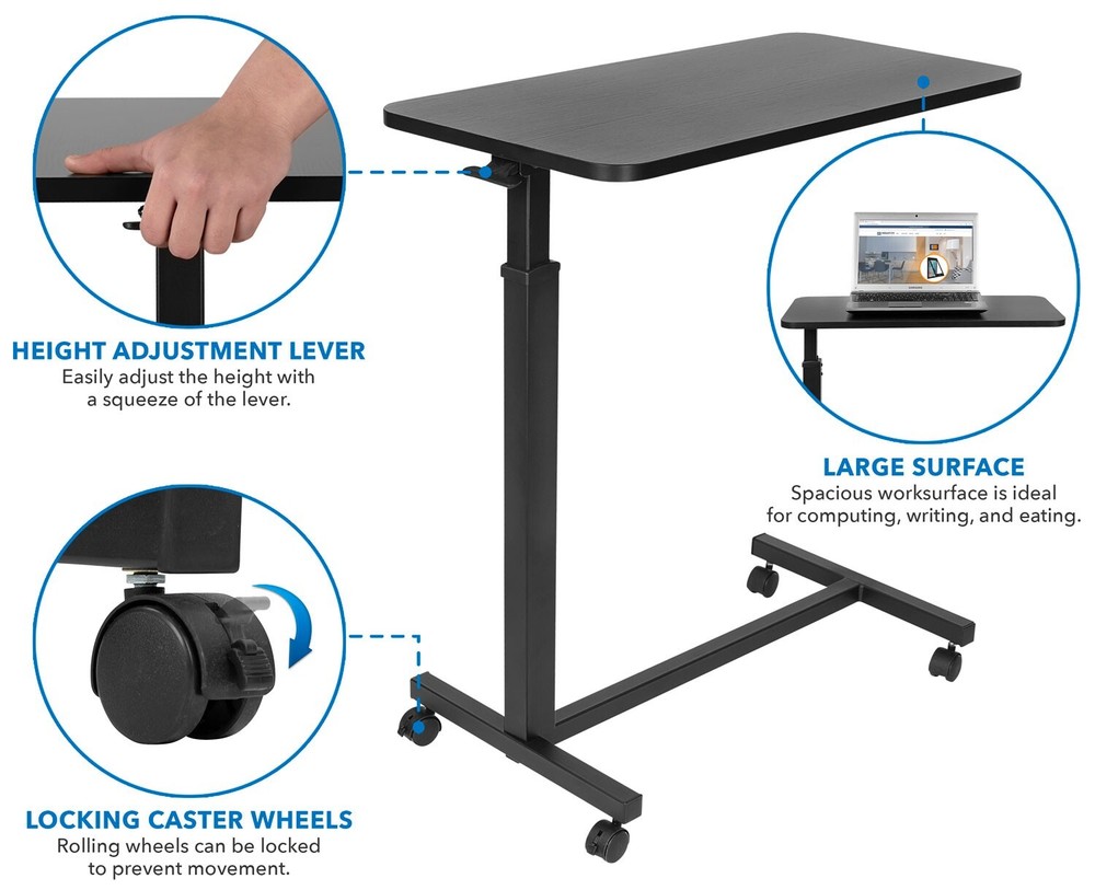 Mount-It! Adjustable Rolling Laptop Desk