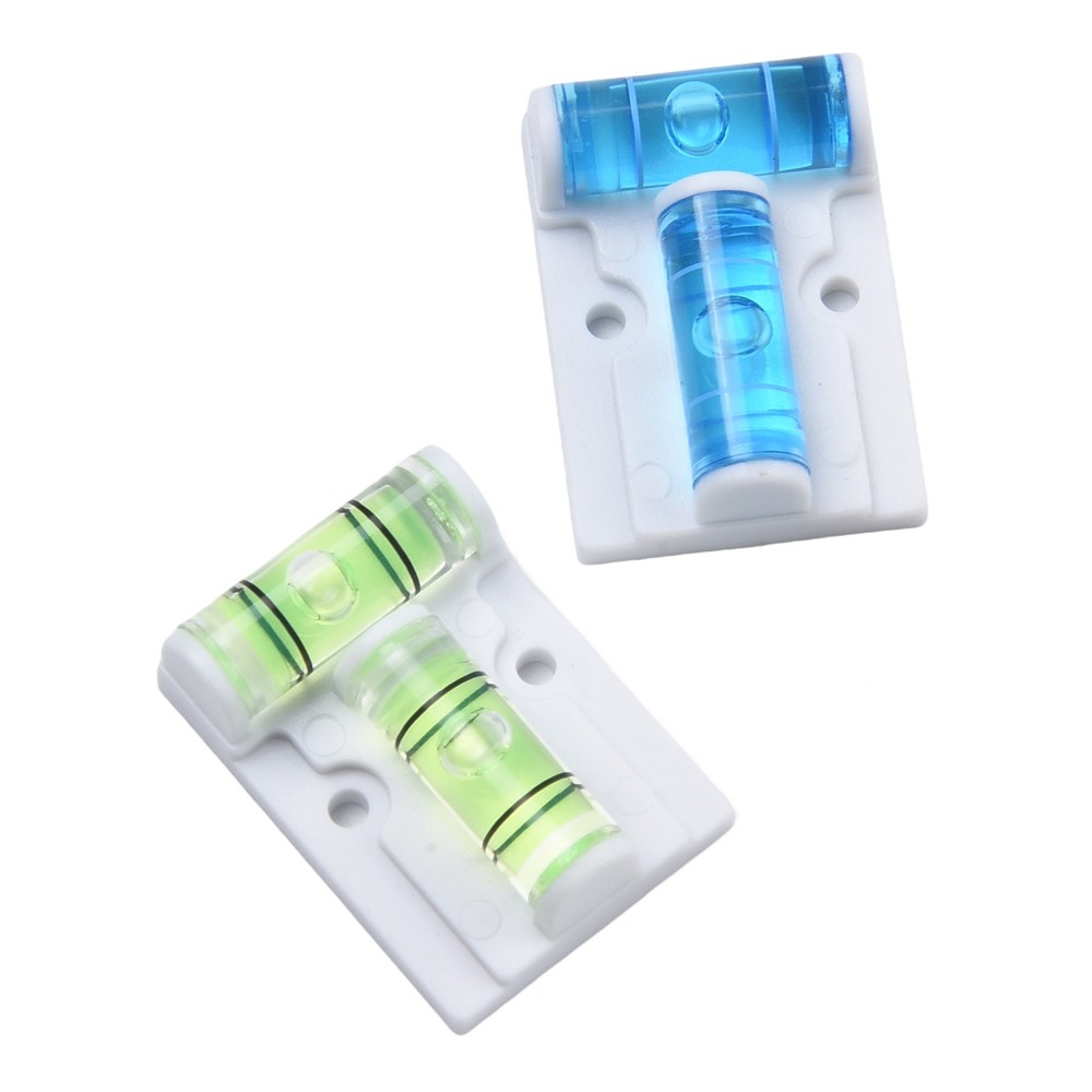 2pcs Horizontal Plastic T TypeLevel Scope Measuring Bubble Inclinometer