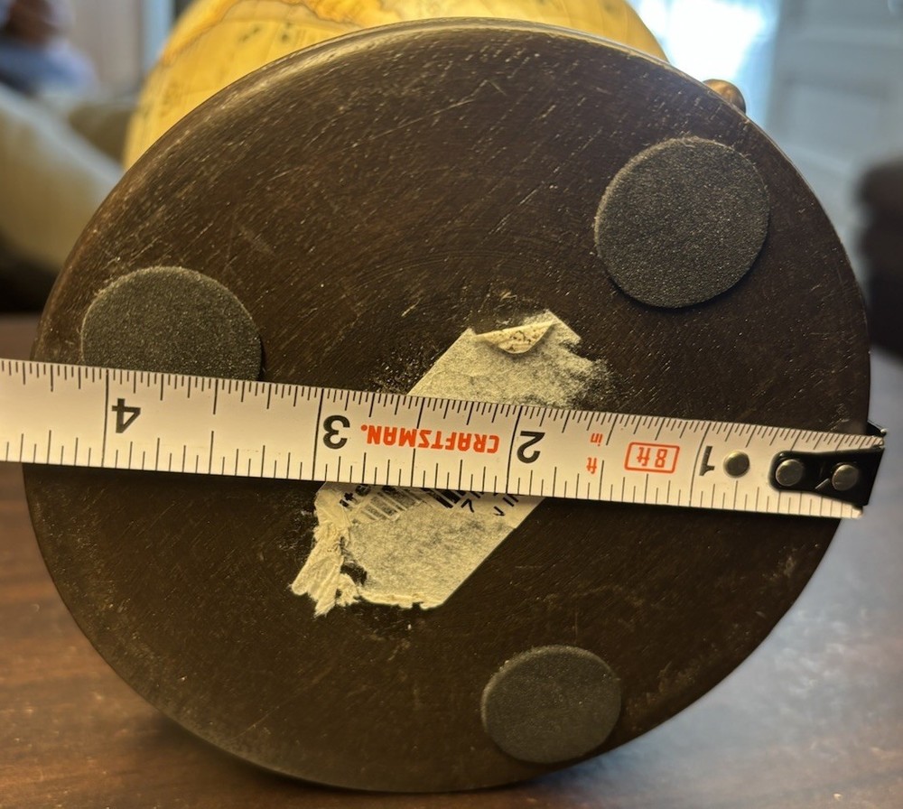 Globe 8.5 Inch Desktop Wood Base