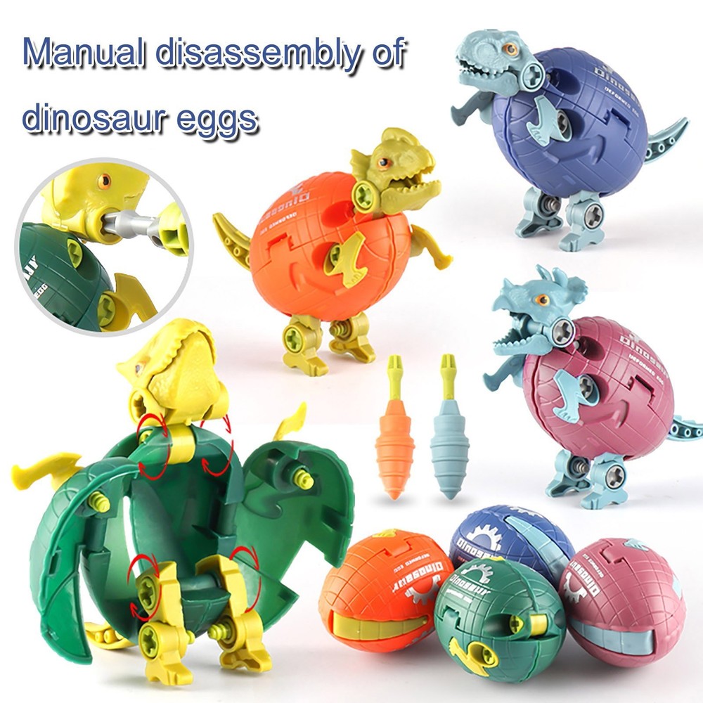 Nut Assembly Dinosaur Egg Building Blocks Deformable Model Toy Birthday Present