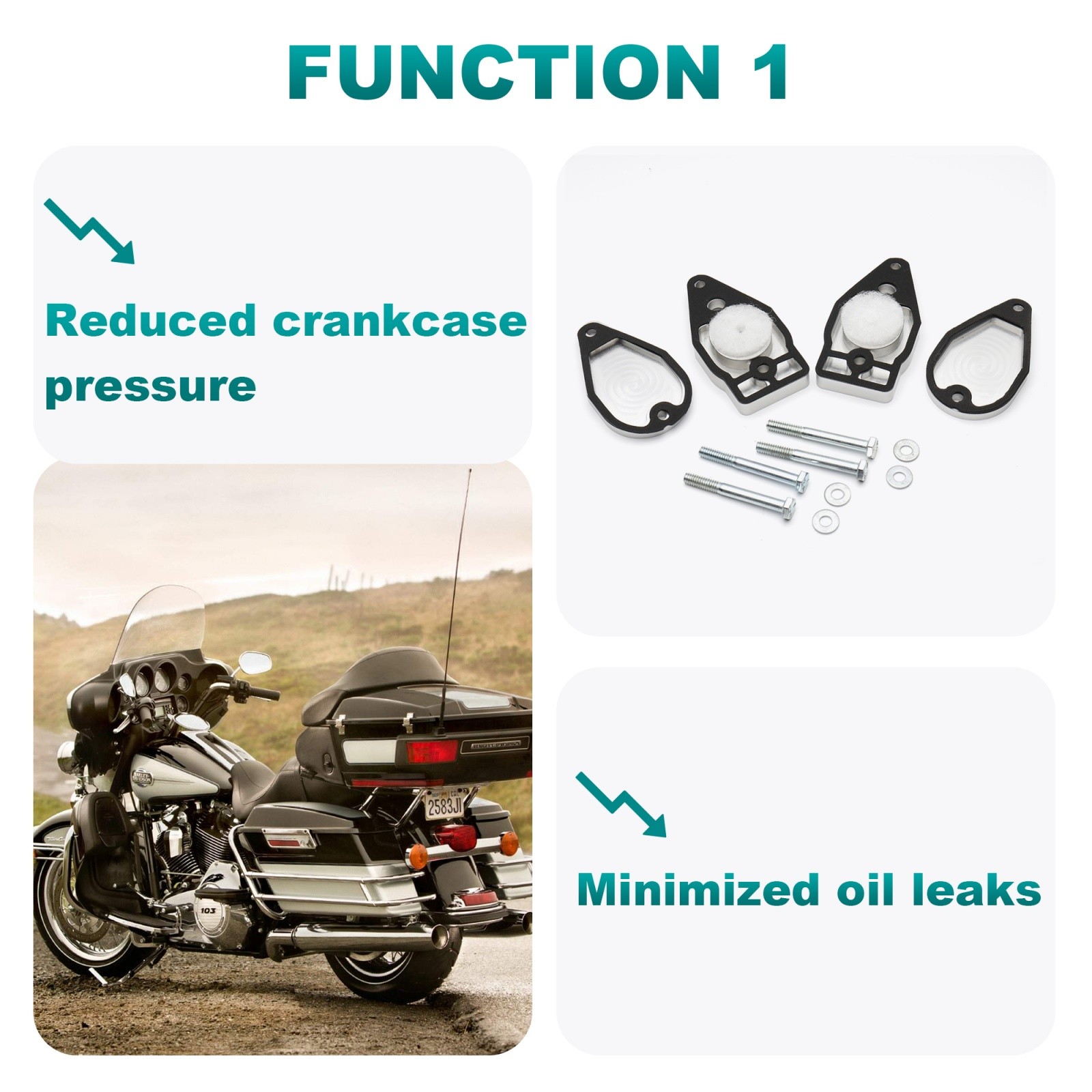 Twin Cam Rocker Box Breather Kit for Harley Touring Softail Dyna 1999-2017