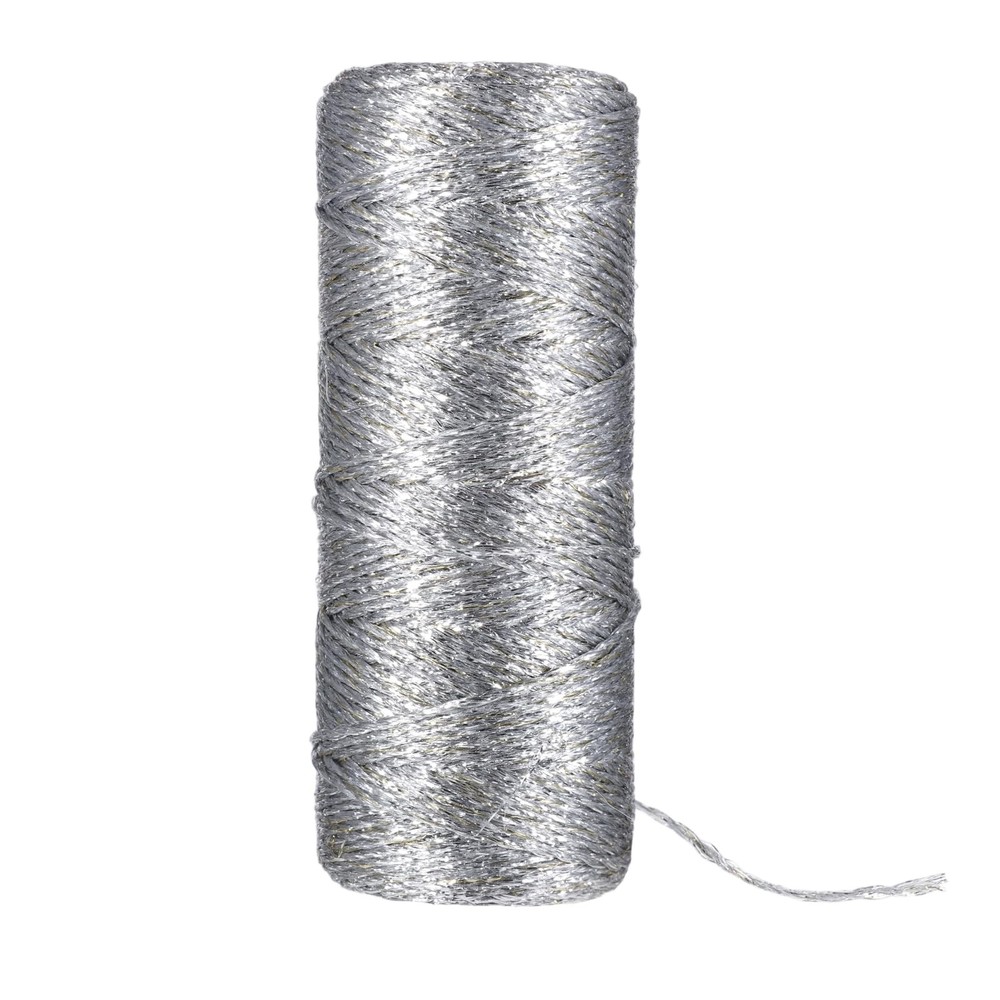 110 Yards Silver String for Ornaments, Silver String for Crafts, Non Stretch ...