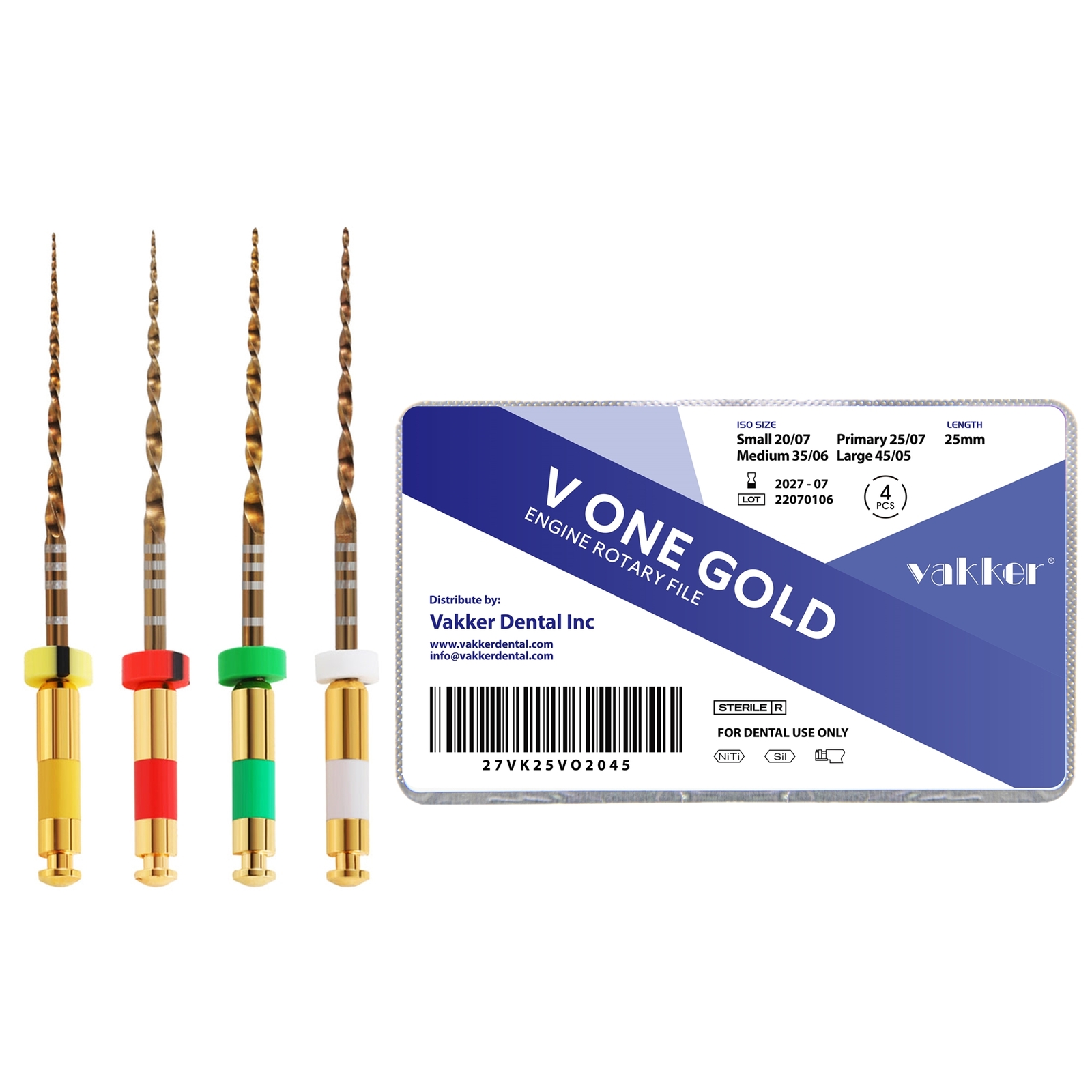 Vakker Wave One Gold Engine Use Rotary Endo Files 21/25/31MM