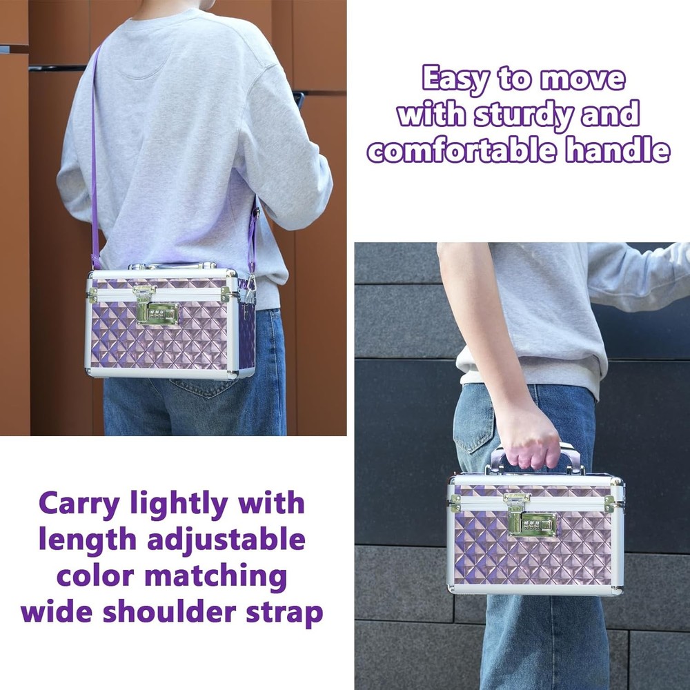 Storage Lock Box with Combination Lock, Lockable Medicine Storage Box, Empty Fir