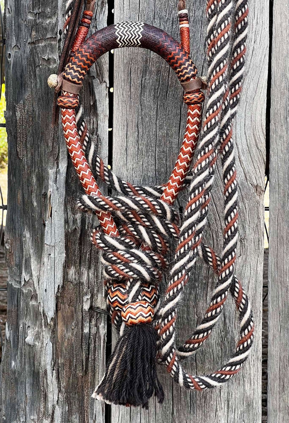 COWBOY VAQUERO 36 X 60 Plait 5/8" KANGAROO HACKAMORE RIG From Jimmy Flores