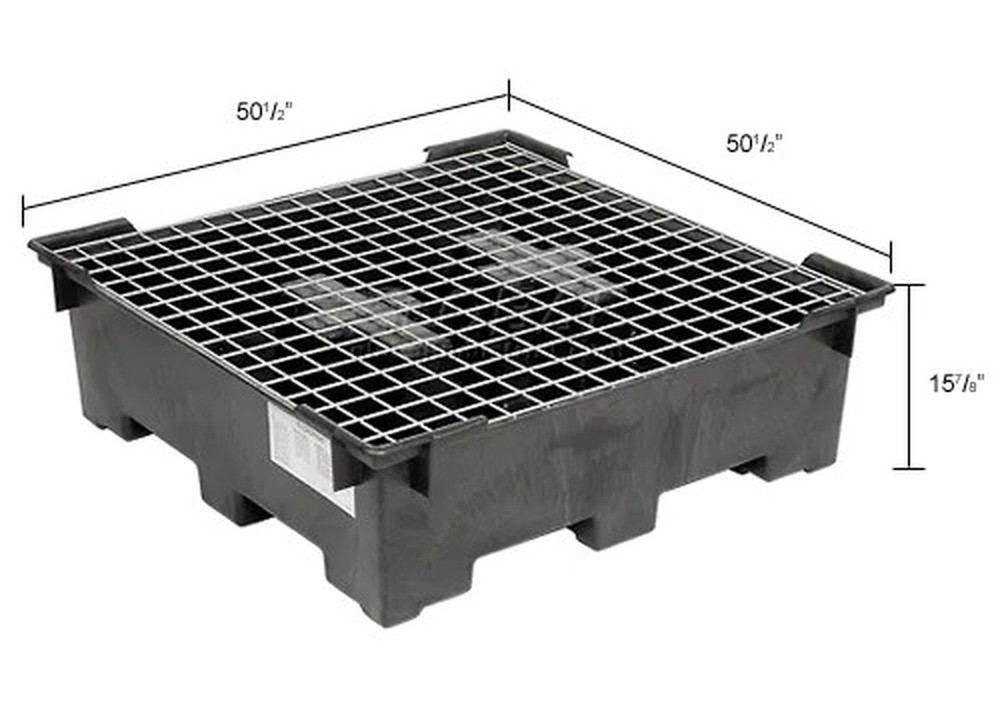 Global Industrial? Spill Containment Sump with Wire Deck