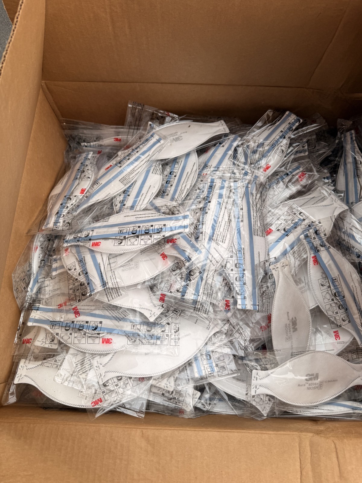 Case of 220 3M Aura N95 1870+ Respirator and Surgical Face Masks, Exp. 2027-01