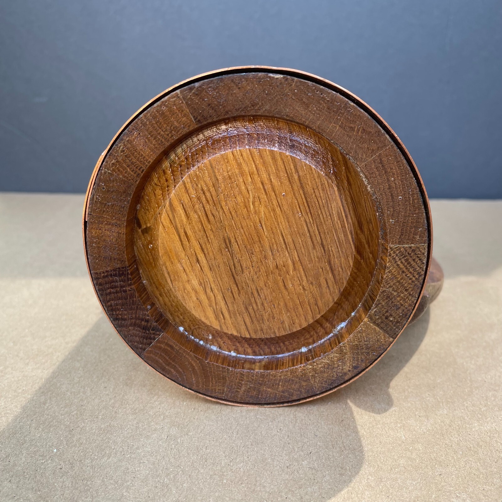 Vintage "Deutschland" Germany Eagle Carved Wooden Wood Barrel Tankard