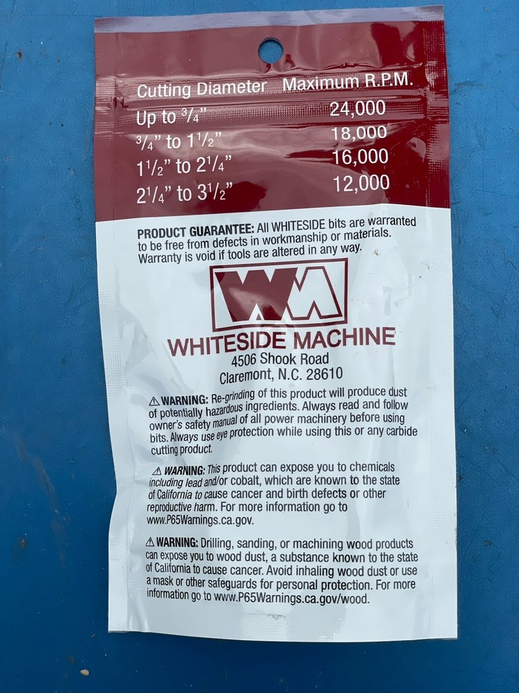 Whiteside Precision 3/8" OD Template Guide Bushing -Model 9540-38N