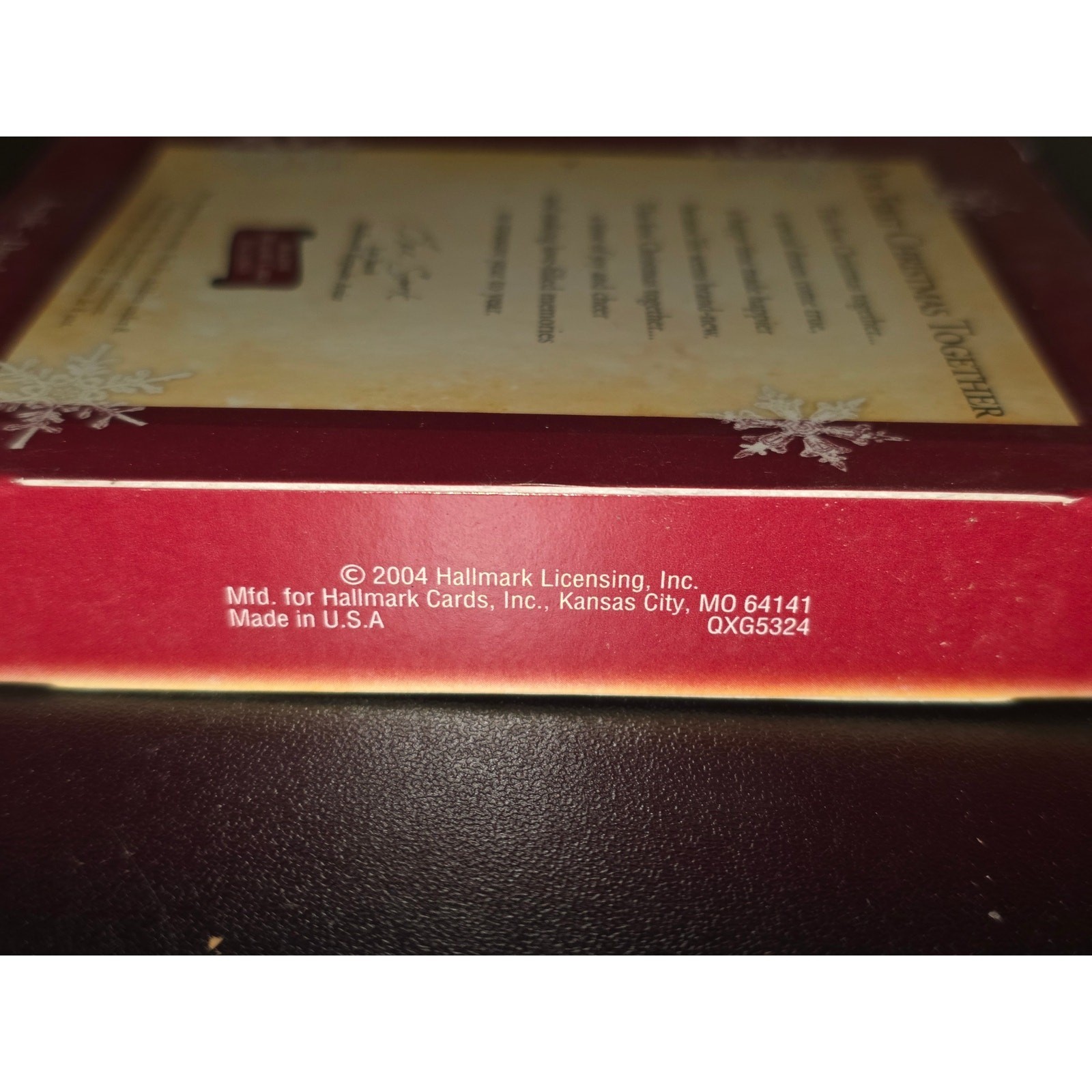 Hallmark Keepsake 2004 Our First Christmas Together Ornament Acrylic QXG5324