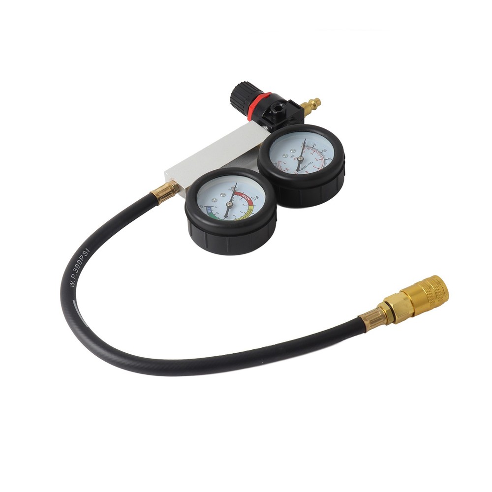 Dual Gauge Leakdown Tester Detecting Tool For Gasoline Engine Compression Test