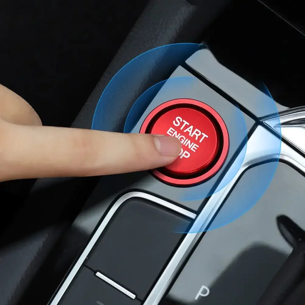 Car Engine Start Stop Button Ring Ignition Cover