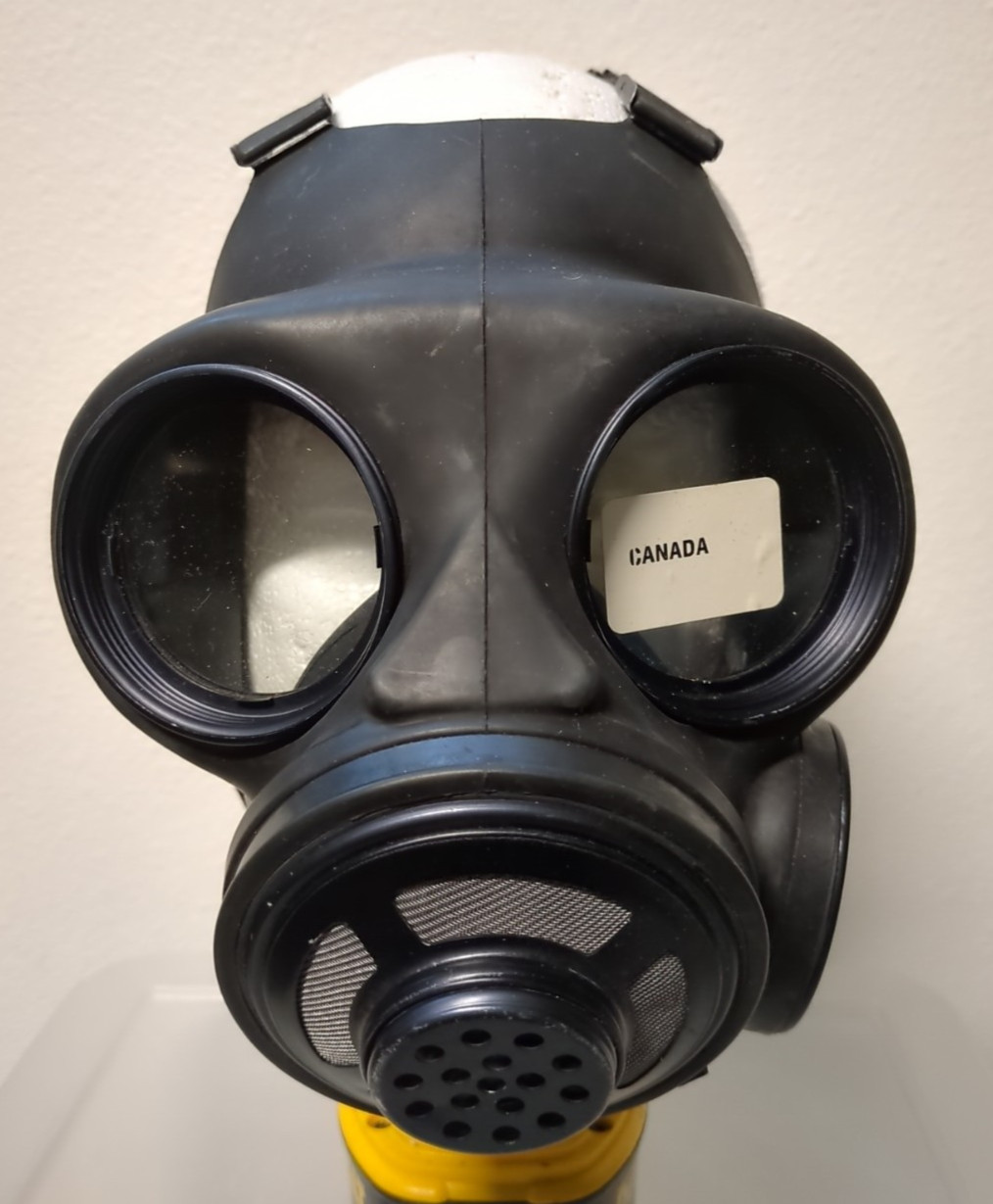 Canadian C3 60mm Gas Mask & New Finnish M61 Filter Triangle Nose Variant Medium