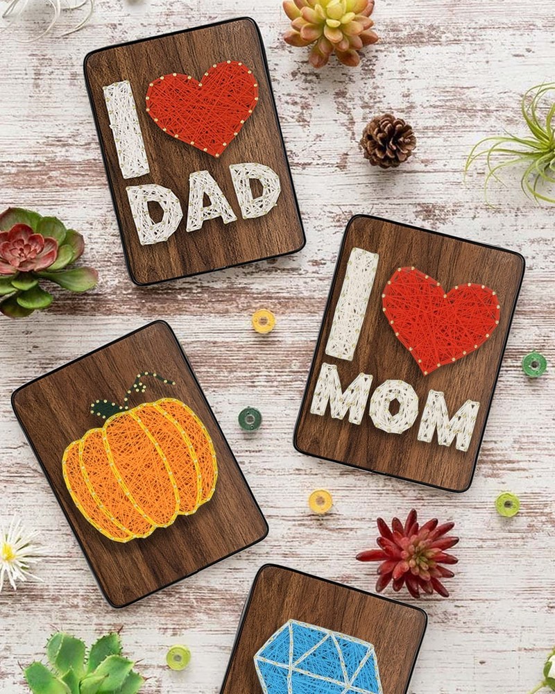 BAZIMA DIY String Art Kit for Beginner, Pumpkin Craft Kit,Unique Orange