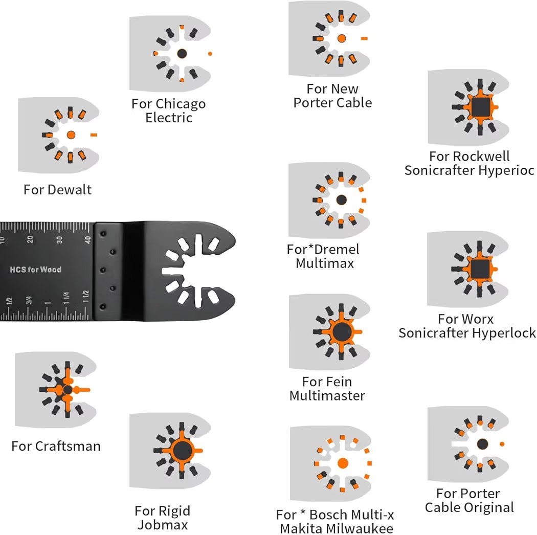 100 Pcs Oscillating Tool Blades, Professional Universal Oscillating Saw Blades