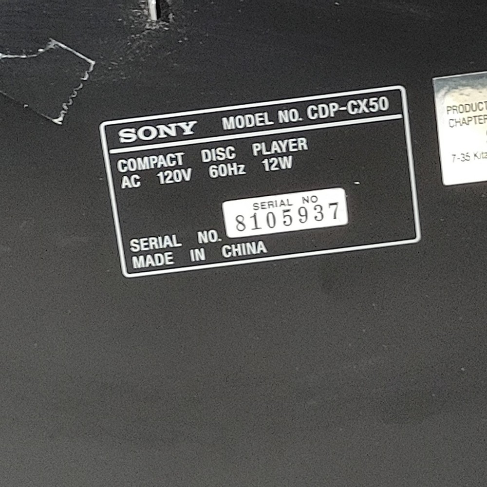 Sony CDP-CX50 50 Disc CD Changer Player Tested Working Carousel No Remote