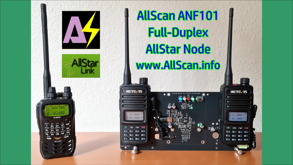 AllScan ANF101-M-RT85 Full-Duplex AllStar Node Radio Module - 100% USB-Powered