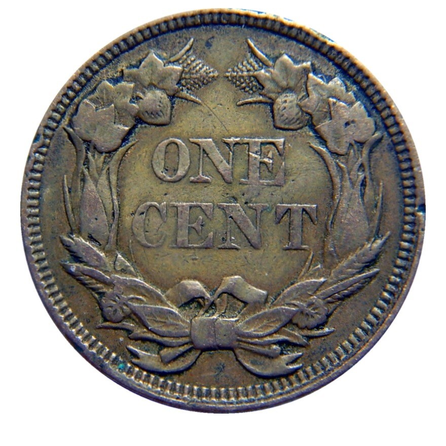 Flying eagle cent/penny 1857 counterstamp J.A. Sleeper. high grade