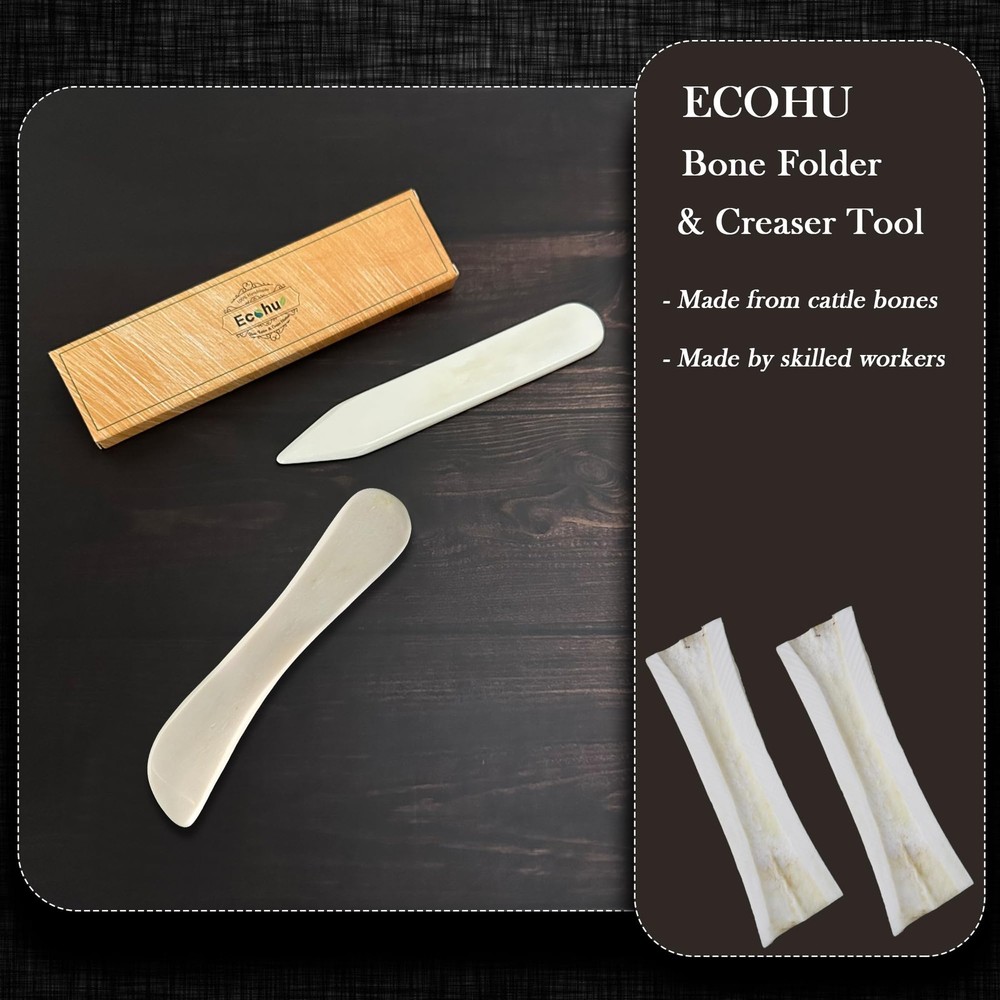 Ecohu Bone Folder & Creaser Tool - 2PCS - Scoring, Folding for Origami, Paper