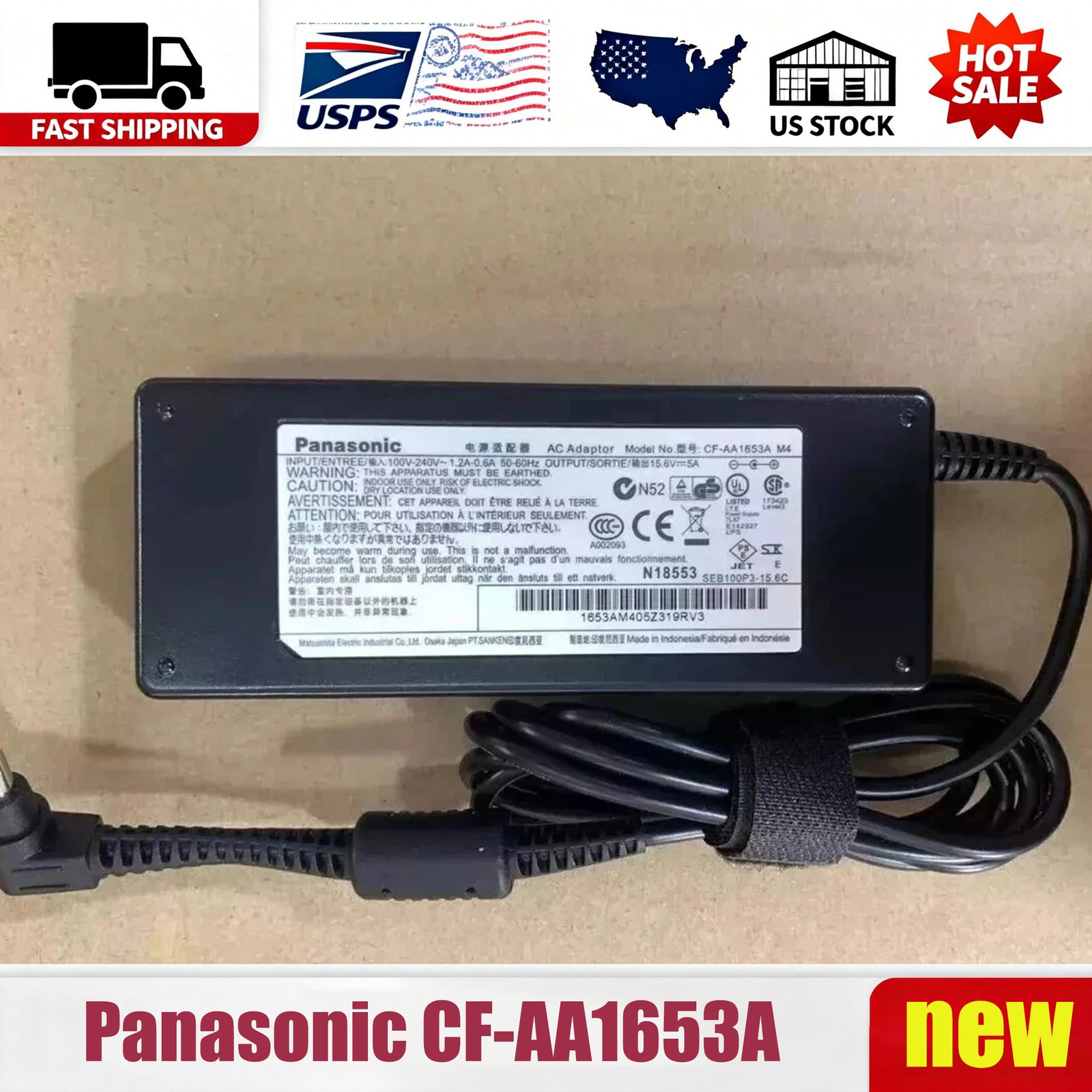 New OEM CF-AA1653A Charger for Panasonic Toughbook CF-30 CF-31 CF-53 CF-52 CF-29