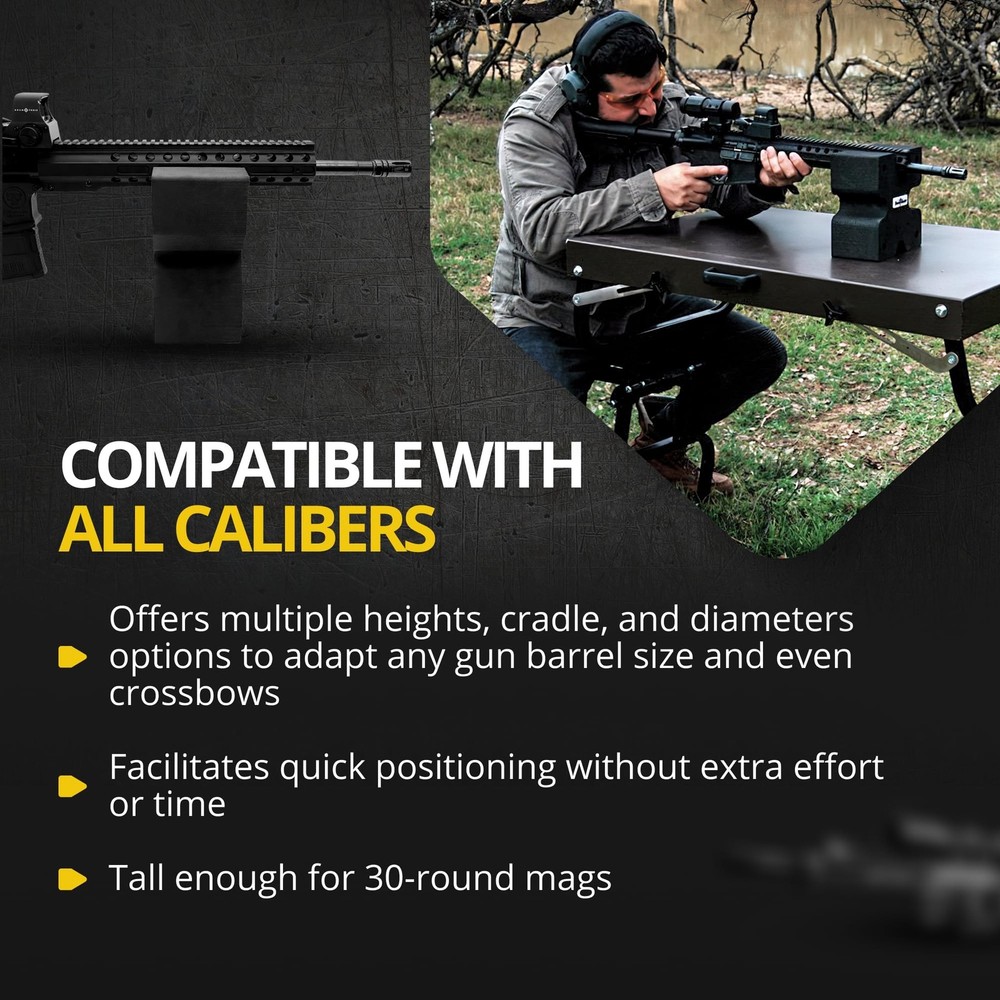 BenchMaster X-Block Shooting Rest, Multiple Sizes, Precision-Enhancing Rifle ...