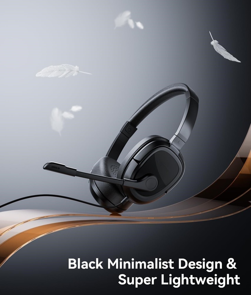 Headset with Mic, Computer Headset with Microphone, USB Headset with Microphone,