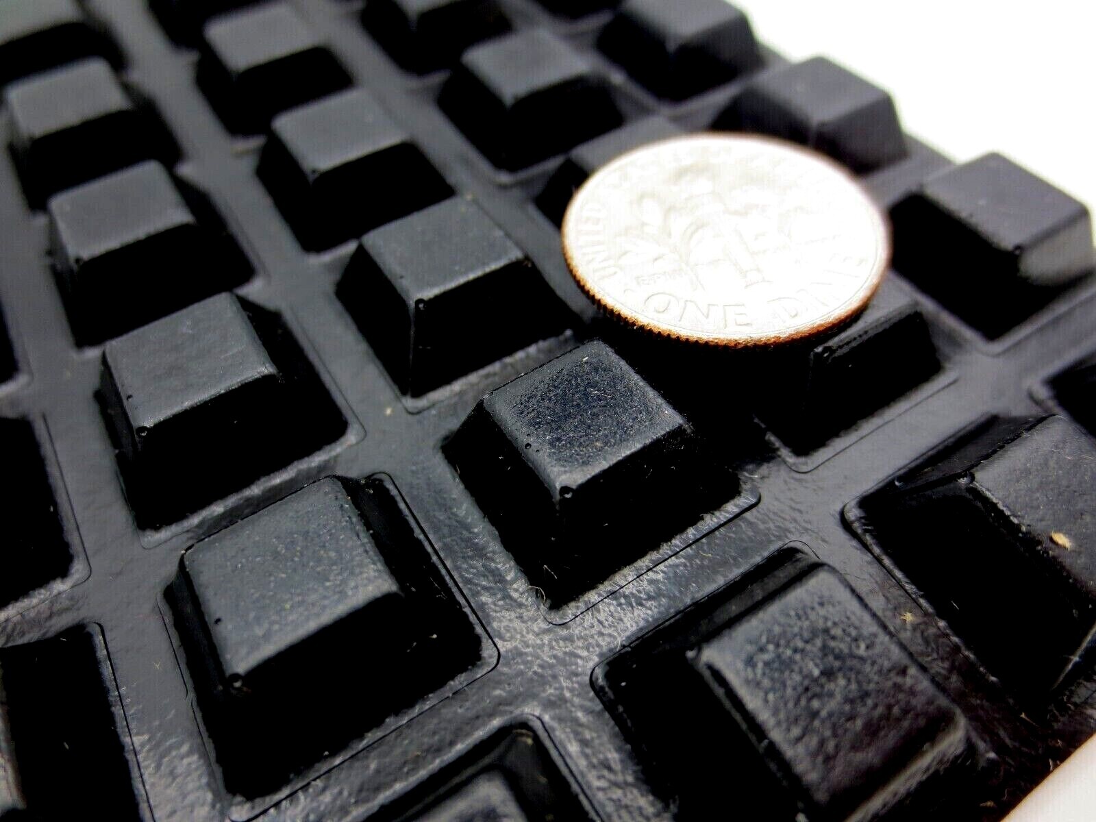 1/4" Tall 1/2" Square Rubber Feet Adhesive Backing - Durable Pad For Electronics