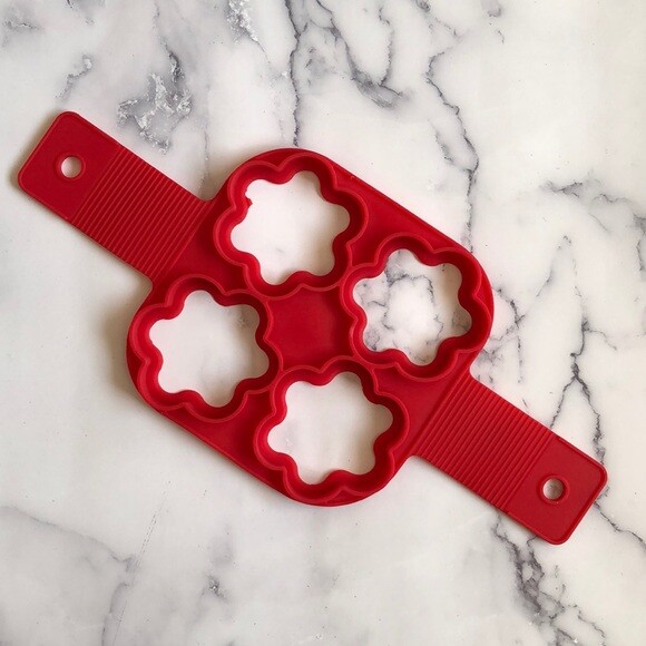 Silicone Mold Pancake/ Egg Maker Nonstick HEART FLOWER SQUARE