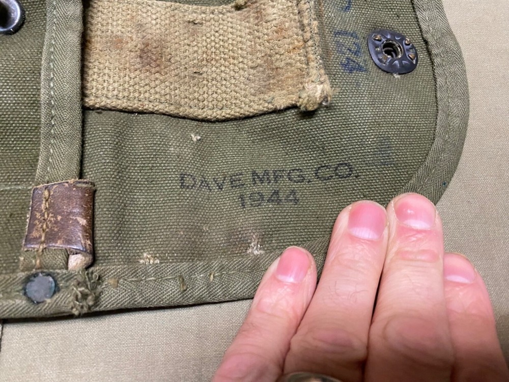 ORIGINAL WWII US ARMY M1943 M43 COMBAT FIELD SHOVEL CARRIER COVER-TRANSITIONAL