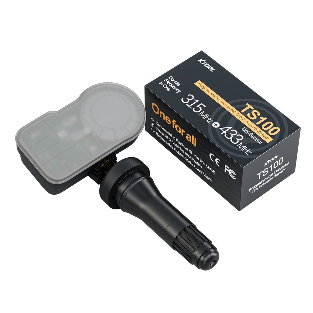 4PCS XTOOL TS100 Tire Pressure Sensor 315&433MHz Programmable Universal Rubber