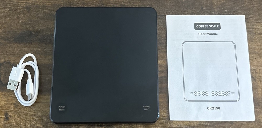 Digital Coffee Scale w/ Timer LED Display High Precision Rechargeable Portable