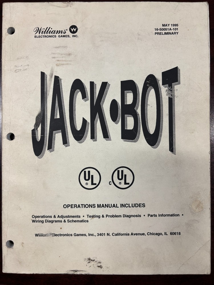 ORIGINAL-WILLIAMS-JACK*BOT-OPERATIONS MANUAL