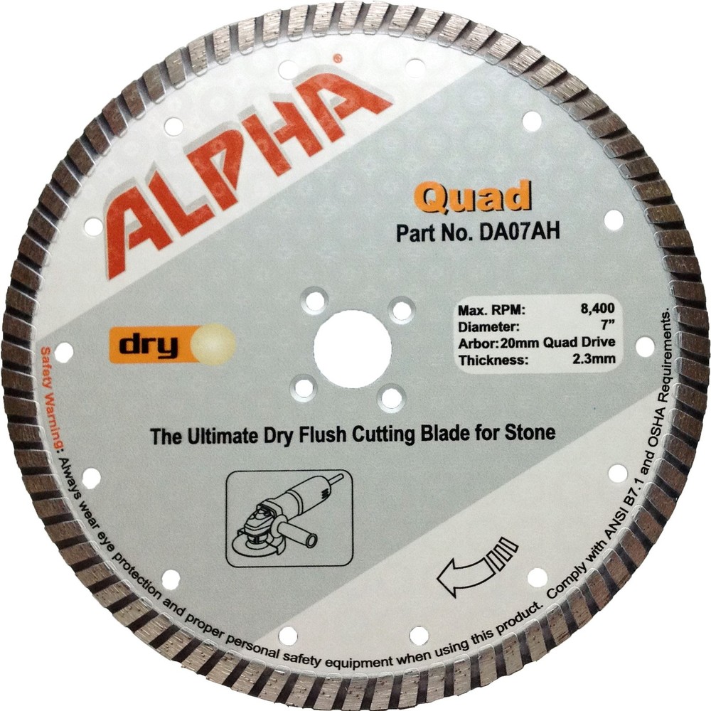Alpha Professional Tools Quad Dry Blade 7"- DA07AH