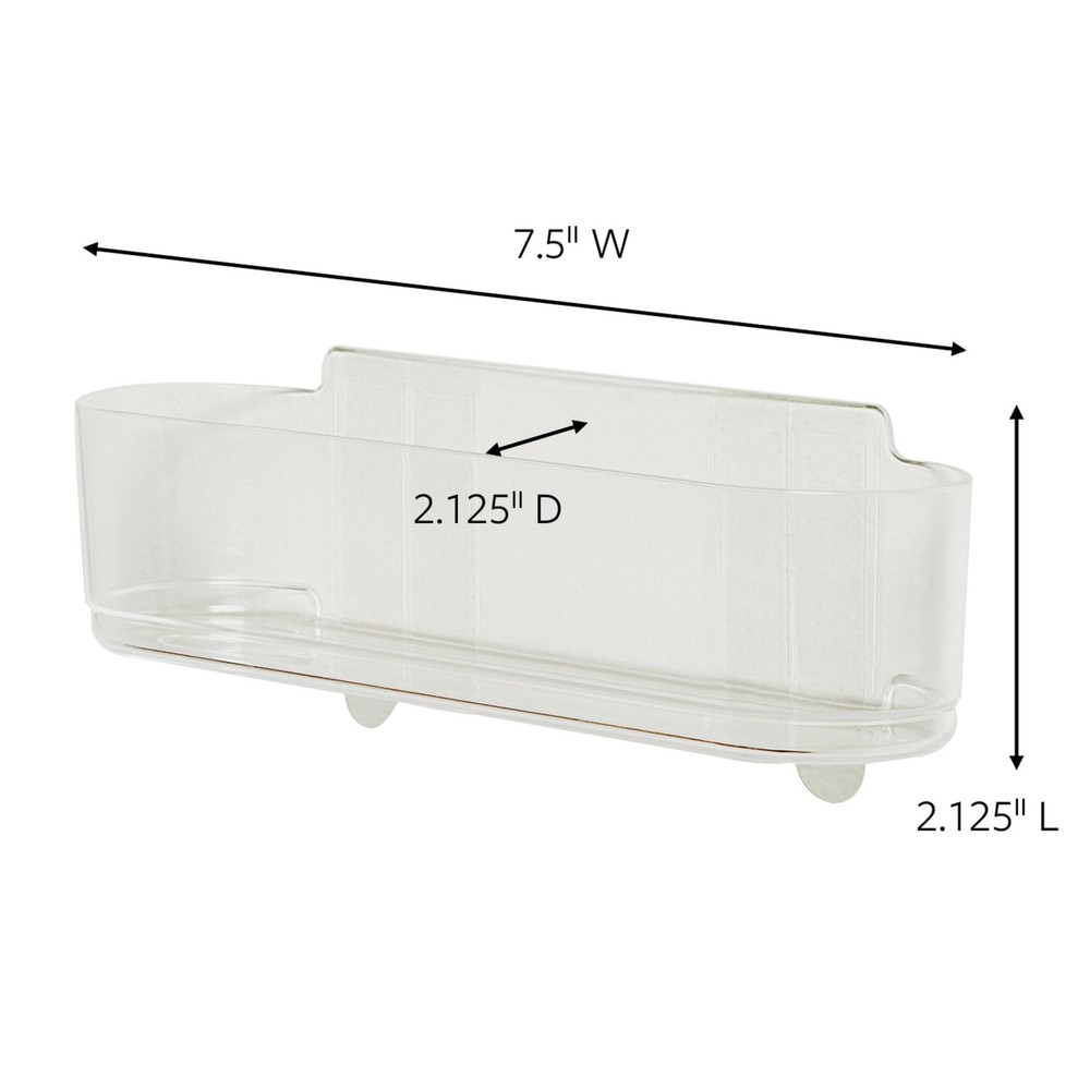 Command Caddy, Clear, Medium, 1 Caddy, Bathroom and Kitchen Organization