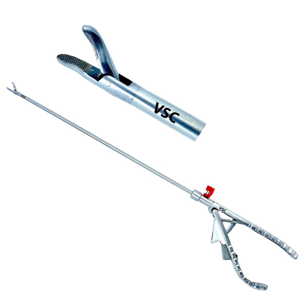 Laparoscopic Needle Holder Curved Jaw Type Forceps Surgical Instruments 5mm