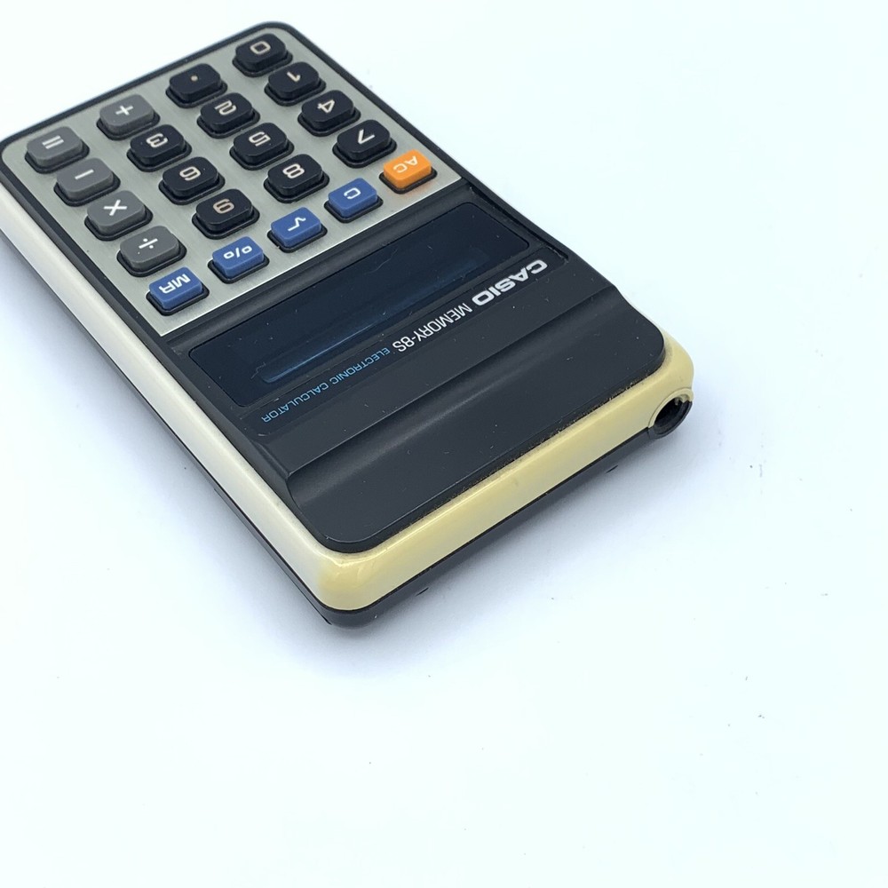 Casio Memory -8S Electronic Calculator With Case - Tested - Made In Japan