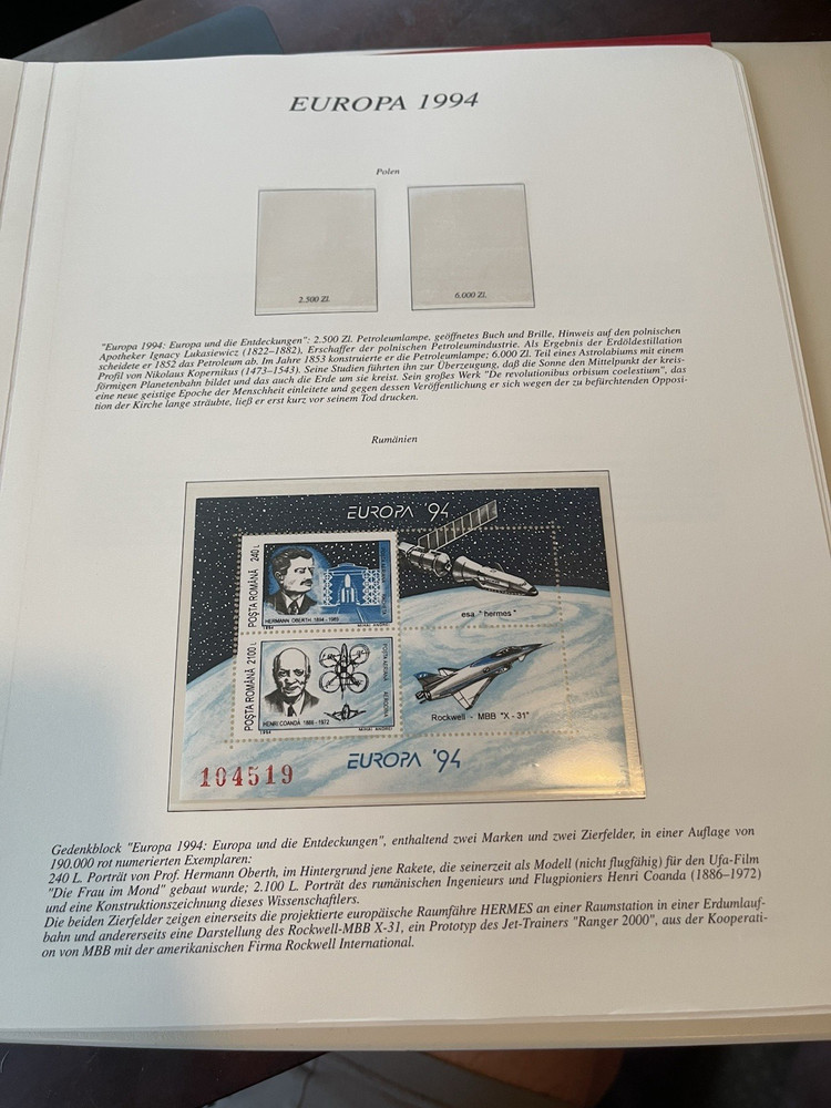 Stamp Album Europa Briefmarken Hingeless 93-95 Sieger-Verlag w/ stamps + sheets