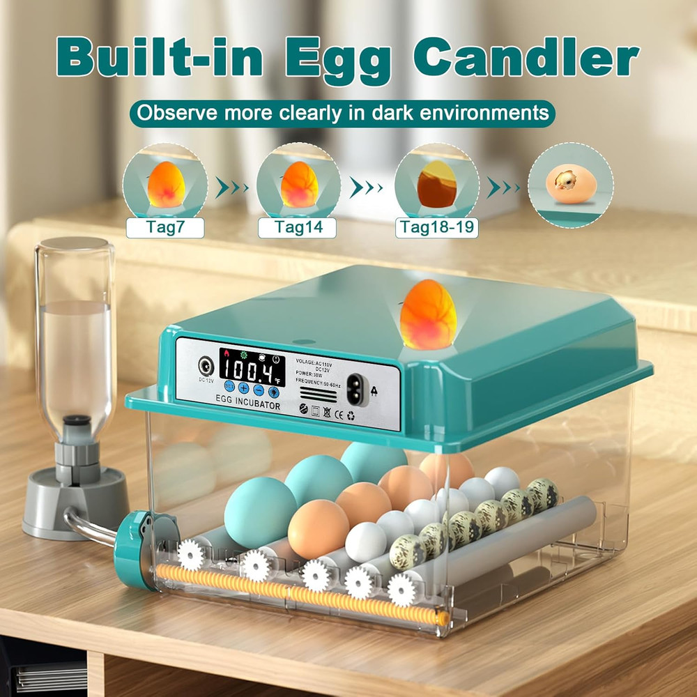 16 Eggs Incubators for Hatching Eggs, Egg Incubator with Automatic Egg