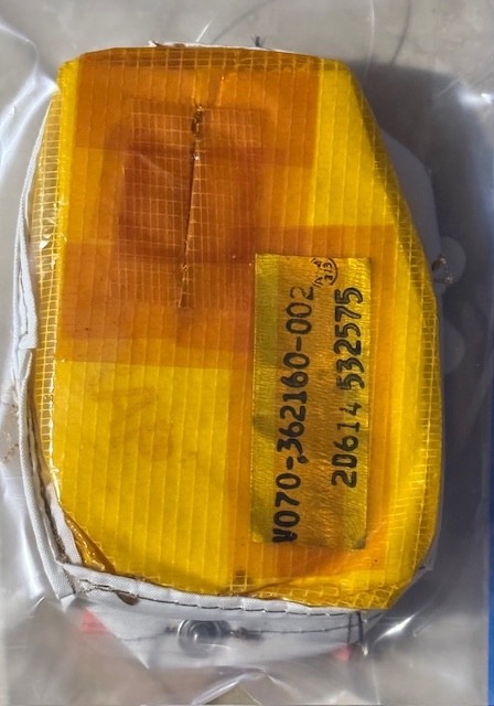 SPACE SHUTTLE PROGRAM OBSOLETE SCRAPPED FLOWN TCS BLANKET & RED FLEX TAG