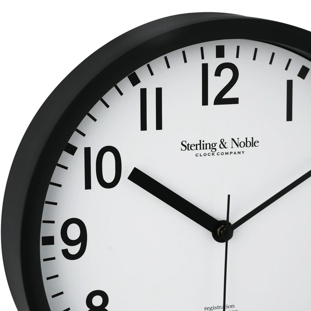 Mainstays Basic Indoor 8.78" Black Analog Round Modern Wall Clock