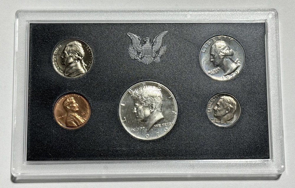 1970-S Small Date Cent US Proof Set - 40% Silver Half Dollar WXHM