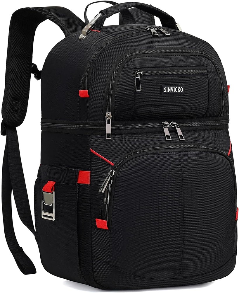 Insulated Cooler Backpack,Double Deck Leakproof Cooler Bag,Insulated Backpack Co