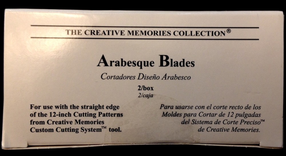 Creative Memories Arabesque Blades One Package 2001, NIB