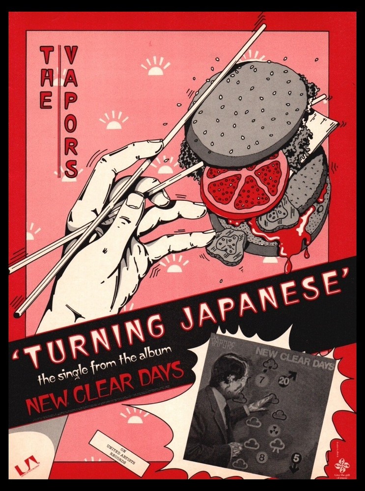 1980 The Vapors-Turning Japanese-print ad / mini-poster-Vintage Rock music art