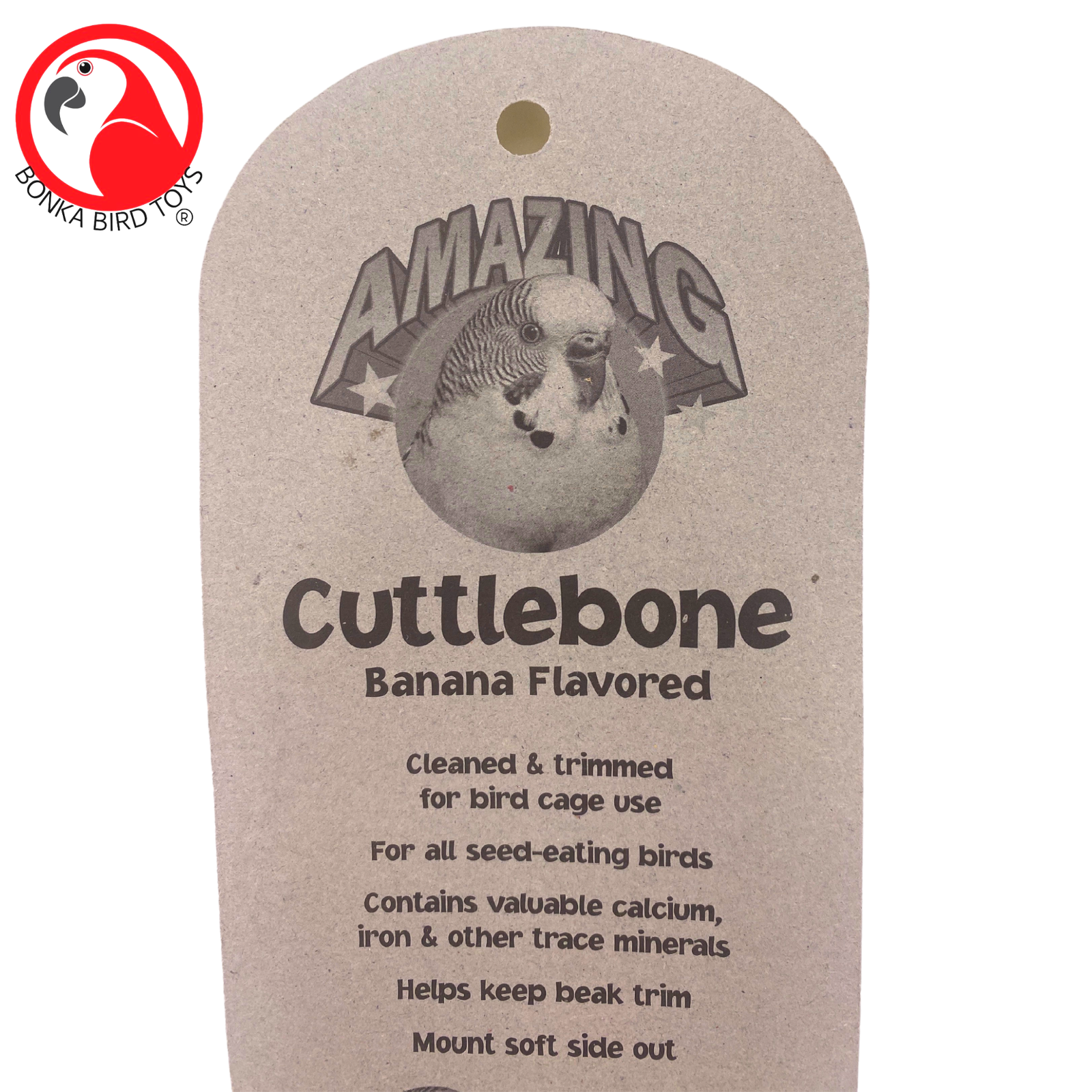 Bonka Bird Toys 30006 Medium Cuttlebone Banana Flavor Calcium Health Parrot Pet