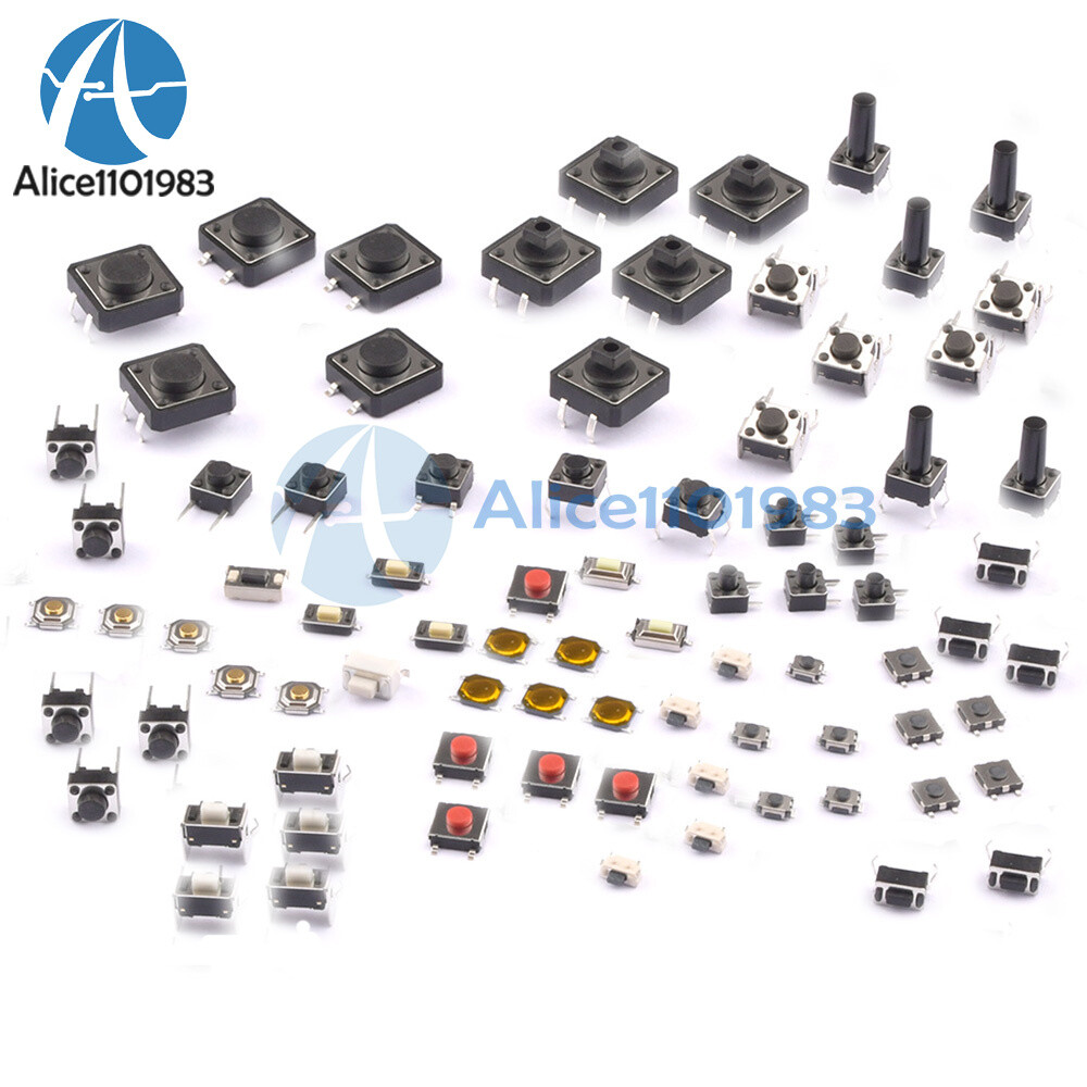 125pcs 25 Type lot Assorted Micro Push Button Tact Switch Reset Mini Leaf Switch