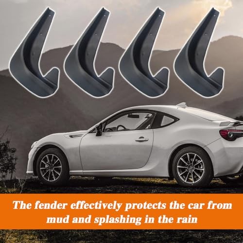 4PCS Car Mud Flaps, Black Mud Flaps Splash Guards, Front Rear Mud Flaps Splash