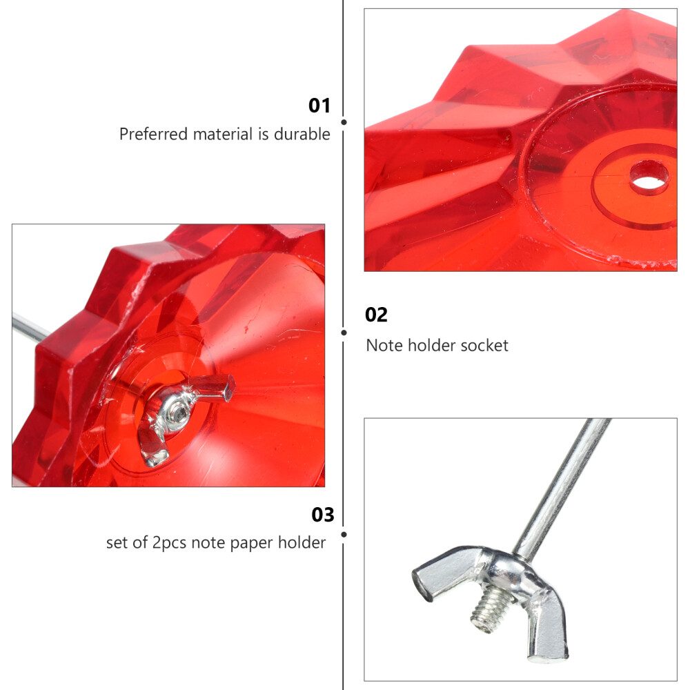 2PCS Message Memo Note Holder Spike Subpoena Fork Bill Desktop Stand Socket New
